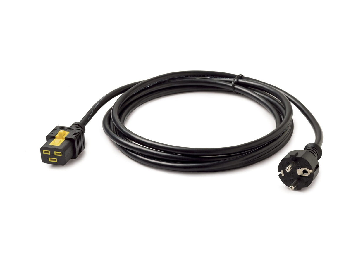 APC Power cable IEC 60320 C19 to power CEE 7/7m AC 240V 16 A 3m Black