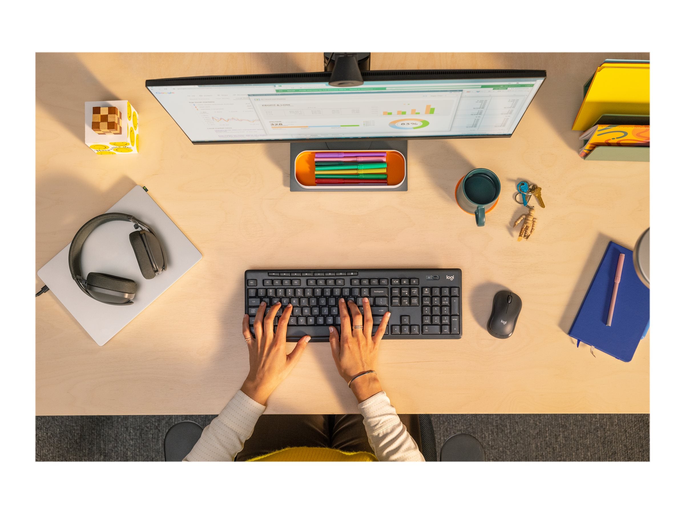 LOGITECH MK370 Combo for Business - GRAPHITE - (FRA) - CENTRAL-419