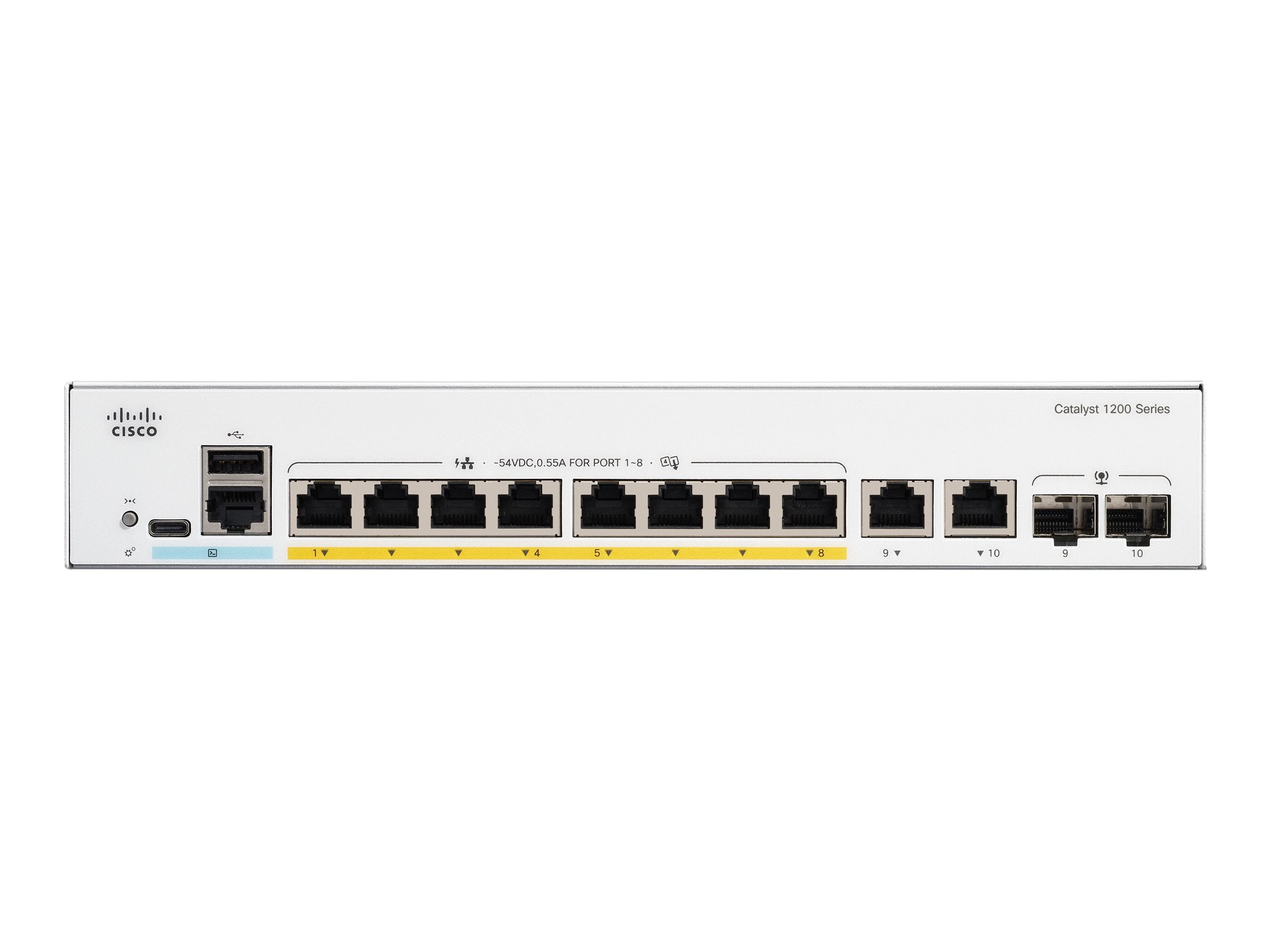 CISCO Catalyst 1200 8-port GE PoE Ext PS 2x1G Combo