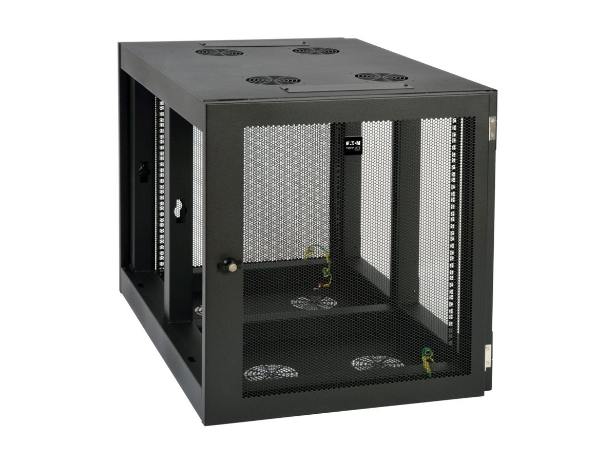 EATON TRIPPLITE 12U Wall Mount Rack Enclosure Server Cabinet Side Mount Wallmount Rack cabinet wall mountable Black 12U 19