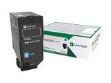 LEXMARK 15K Return Program Cartouche Cyan CS/CX827