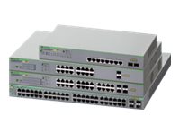 ALLIED Gigabit webSmart switch 24x 10/100/1000-T PoE+ 4x SFP Ports and single fixed PSU EU Power Code