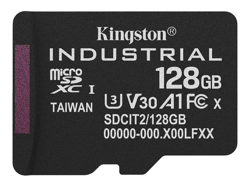 KINGSTON Pack unique microSDXC Industrial C10 A1 pSLC de 128Go sans adaptateur