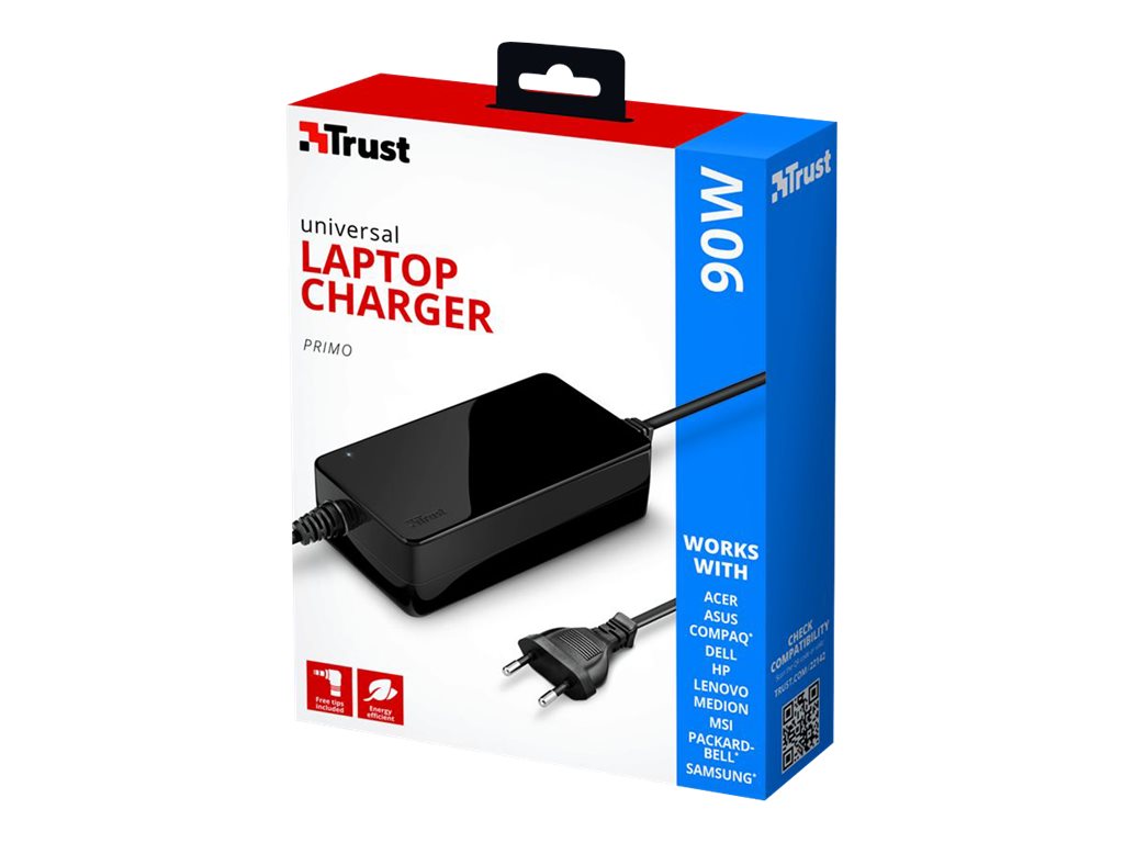TRUST Alimentation universelle PRIMO 90W pour ordinateur portable