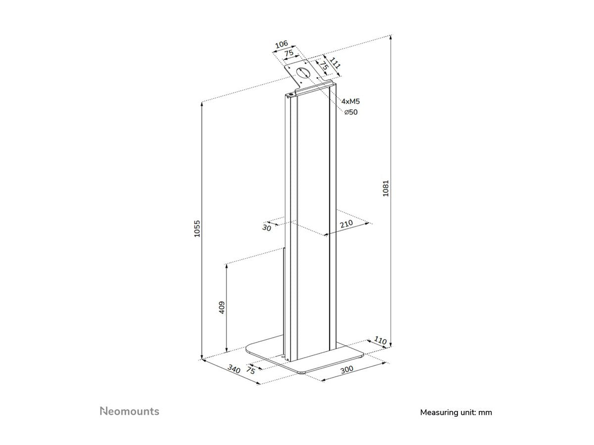 Neomounts FL15-628BL1 Tablet floor stand