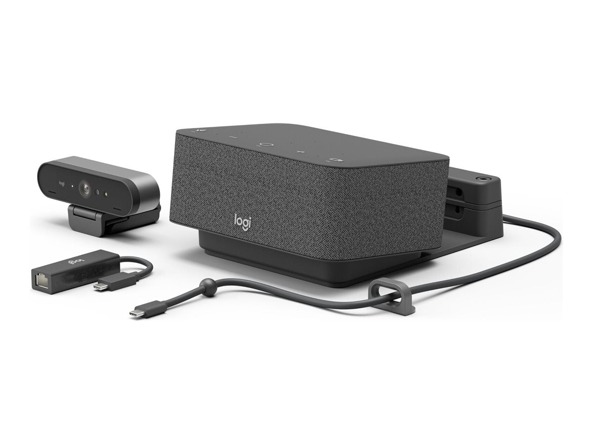 LOGITECH Dock Focus Room Kit Video conferencing kit BRIO Ultra HD Pro Webcam Dock Optimised
