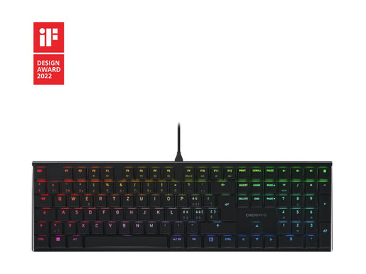 CHERRY MX 10.0N RGB Wired mechanical keyboard 104 keys USB black RGB backlight (FR)