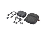 HP Poly Voyager Free 60 UC Carbon Black Earbuds +BT700 USB-C Adapter +Basic Charge Case