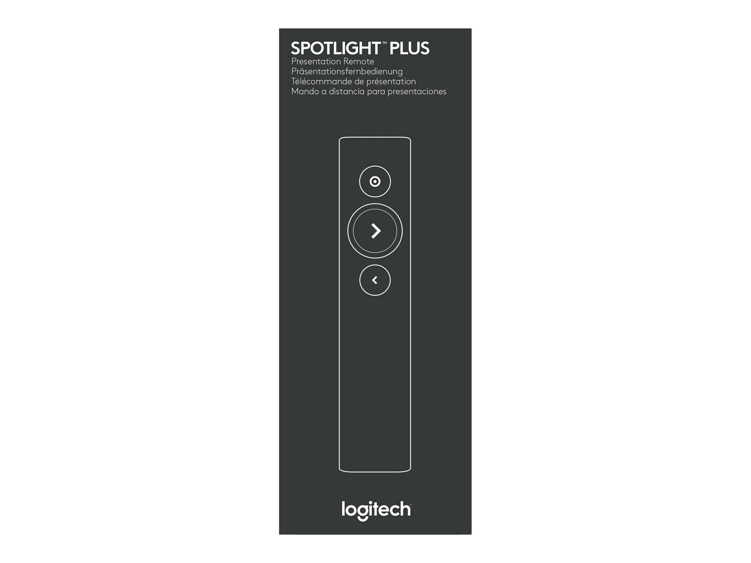 LOGITECH Spotlight Plus Presentation remote control 3 buttons slate
