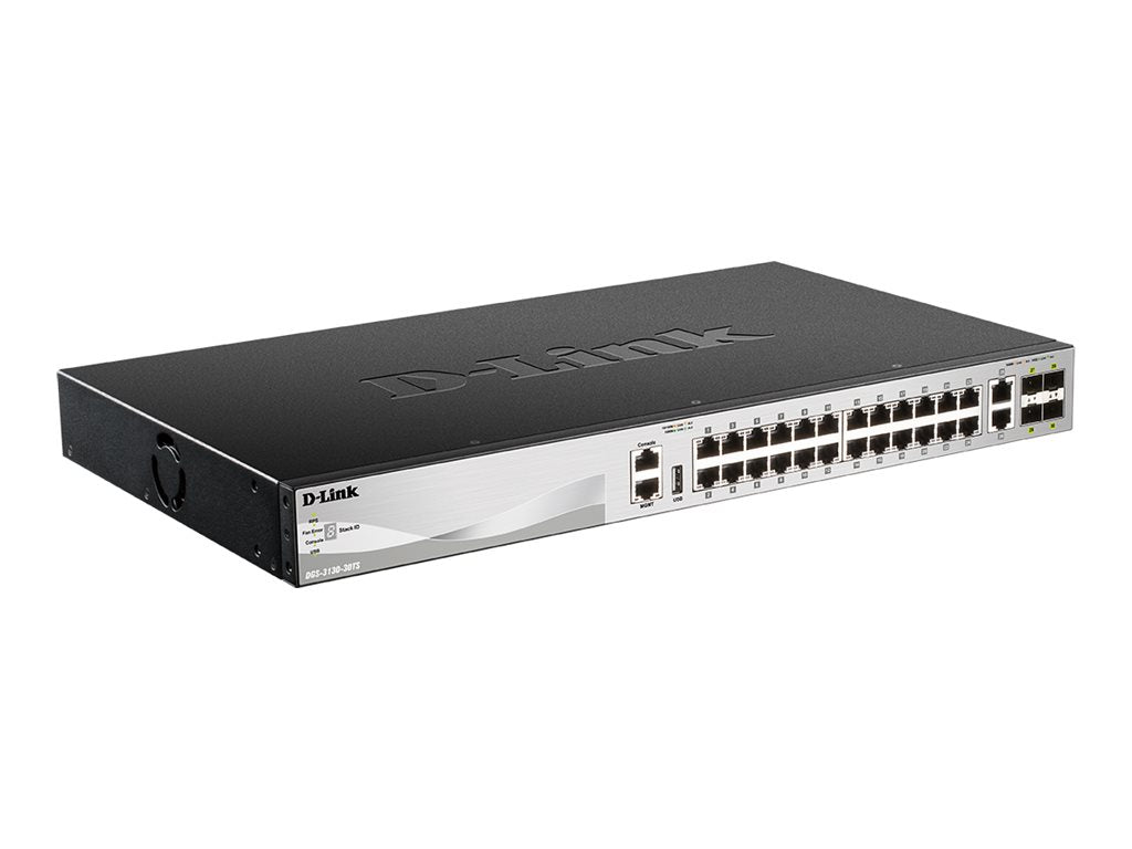 D-LINK L3 Light Switch 24 Gigabit Ports & 2 10GBASE-T Ports & 4 10GbE SFP+ Ports Physical Stack Up To 9 Units