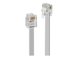 LINDY RJ-11/6 Cable silver Pin-Connection 5m