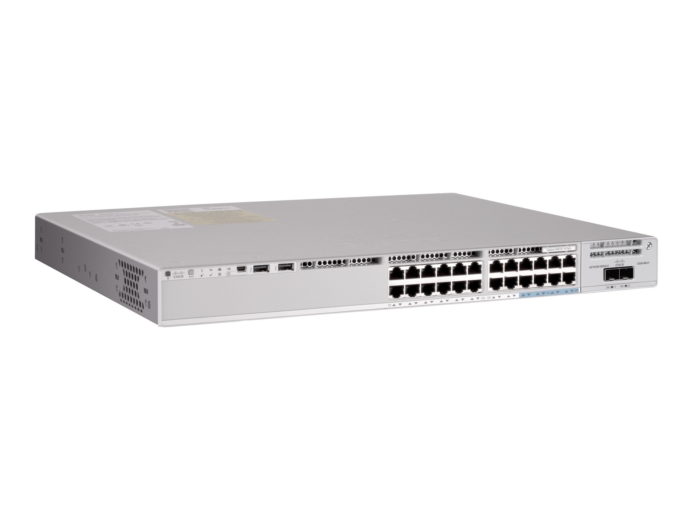 CISCO C9200L 24-PORT 8XMGIG 16X1G 4X10G POE+ NETWORK ADVANTAGE