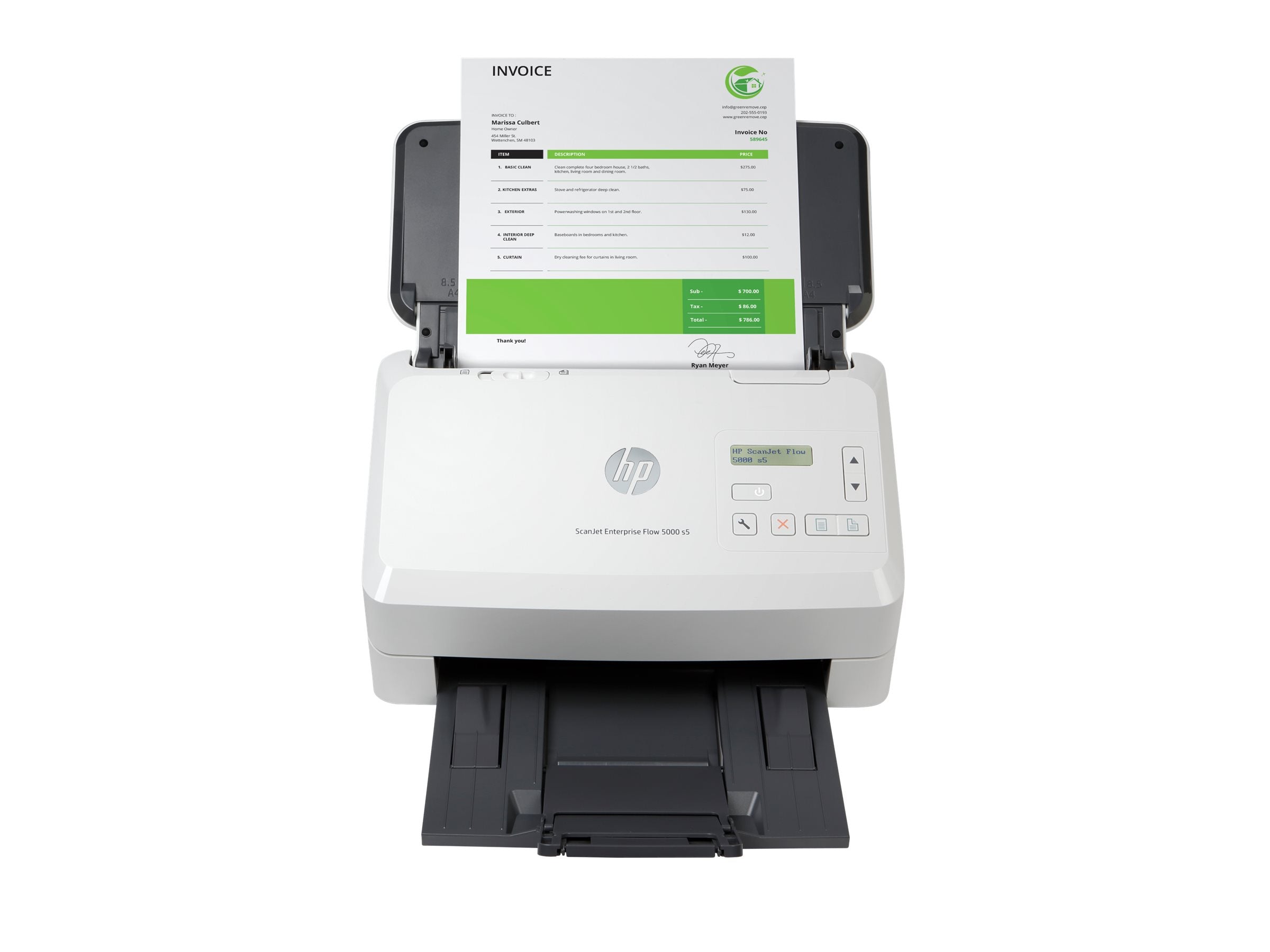 HP ScanJet Enterprise Flow 5000 s5 Scanner de Document CMOS CIS Duplex 216x3100mm 600dpix600dpi 65ppm ADF 80sheets 7500scans