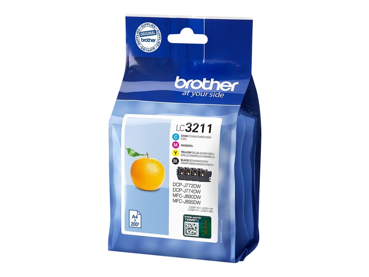 BROTHER LC3211VAL Pack of 4 cartridges black cyan magenta yellow