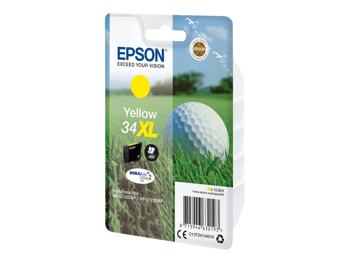 EPSON 2LB Singlepack 34XL Ink Yellow DURABrite Ultra 10.8ml Blister XL w/s
