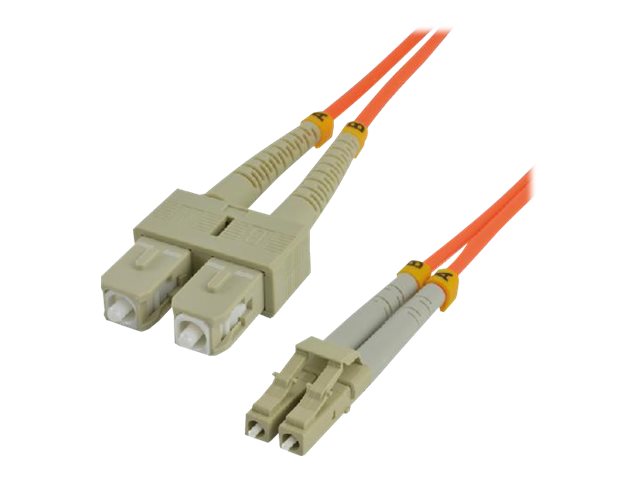 MCL FJOM2/SCLC-0.5M - Jarretière optique OM2 duplex multimode 50/125 - SC / LC 0.5m