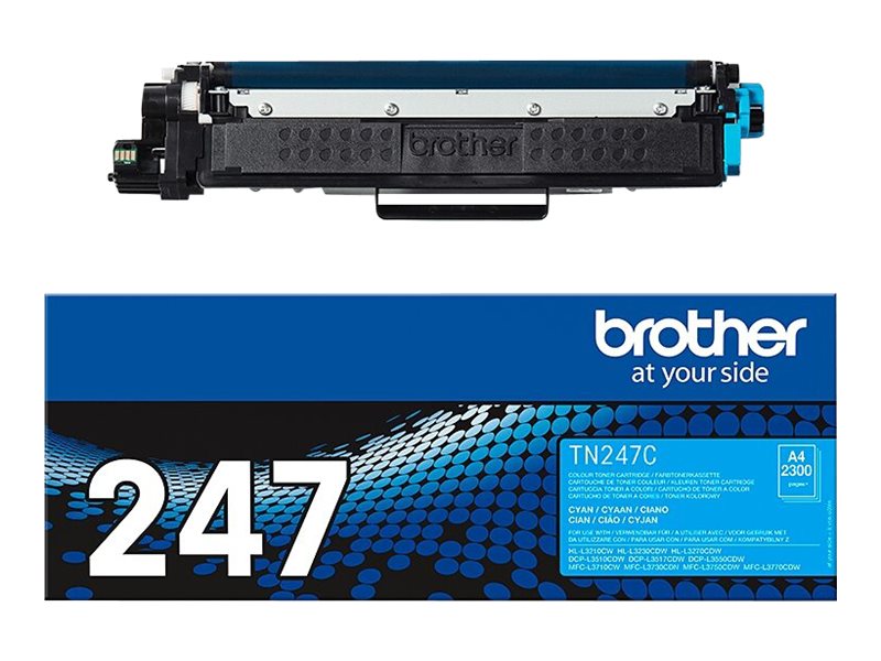 BROTHER TN247C Toner cyan haute capacité de 2300 pages pour Hl-L32xx DCP-L35xx MFC-L37xx