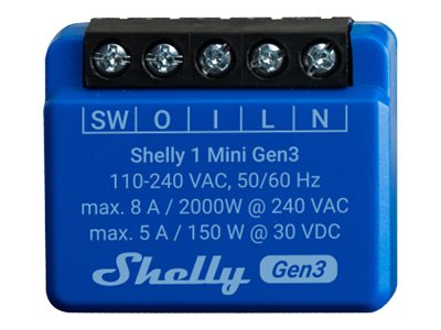 SHELLY 1 Mini Gen3 2-Pack WLAN Smart Relay