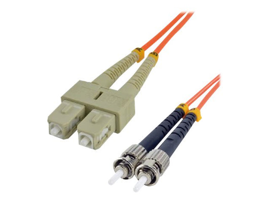MCL FJOM2/SCST-10M - Jarretière optique OM2 duplex multimode 50/125 - SC / ST 10m