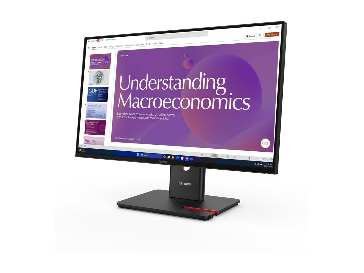 LENOVO ThinkVision T24d-40 LED Écran 24p 1920x1080 Full HD (1080p) 120Hz HDMI DisplayPort USB-C Dock 96W DaisyChain Spk