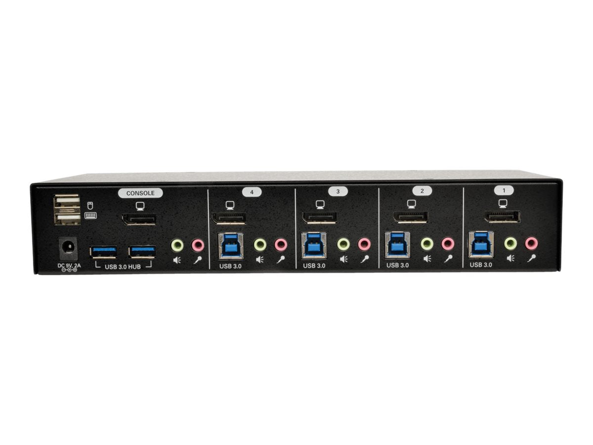 EATON TRIPPLITE 4-Port DisplayPort KVM Switch w/Audio Cables and USB 3.0 SuperSpeed Hub KVM audio USB switch 4xKVM audio