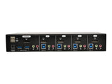 EATON TRIPPLITE 4-Port DisplayPort KVM Switch with Audio Cables and USB 3.0 SuperSpeed Hub