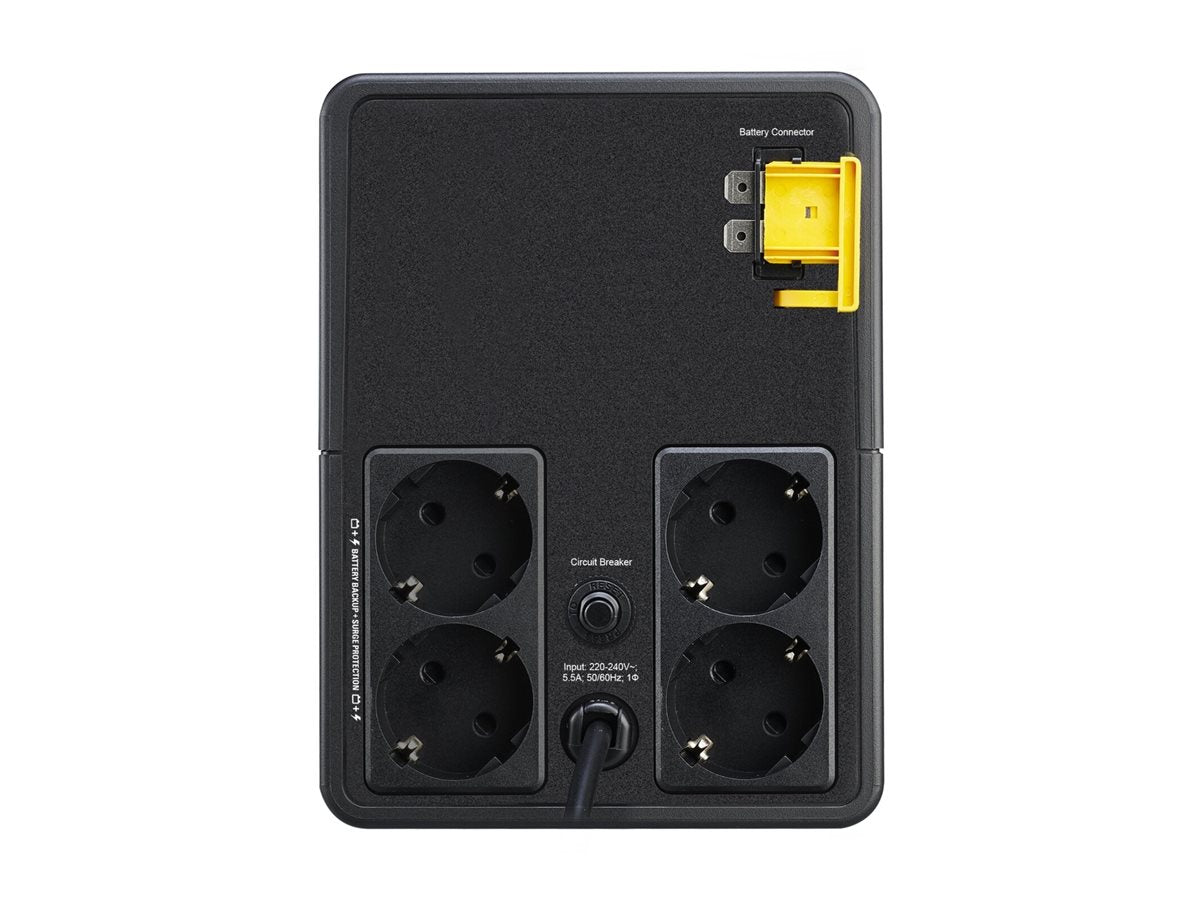 APC Easy UPS BVX Series BVX1200LI-GR UPS AC 230V 650Watt 1200VA 9Ah output connectors 4