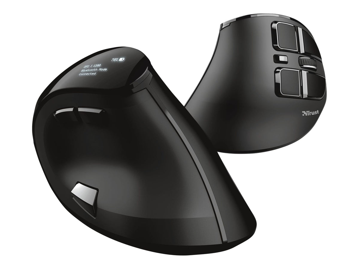 TRUST Souris sans fil ergonomique VOXX Rechargeable - Noire