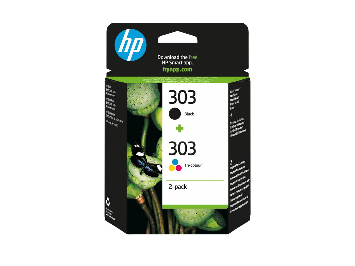 HP 303 2-pack Black/Tri-color Original Ink Cartridge