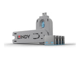 LINDY Clé USB et 4 bloqueurs de ports USB Bleu