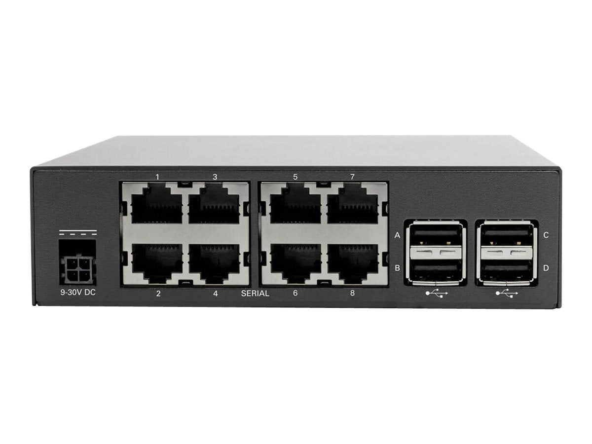 EATON TRIPPLITE 8-Port Console Server with Dual GB NIC 4G Flash & 4 USB Ports Console server 8 ports 1GbE RS-232 TAA Compliant