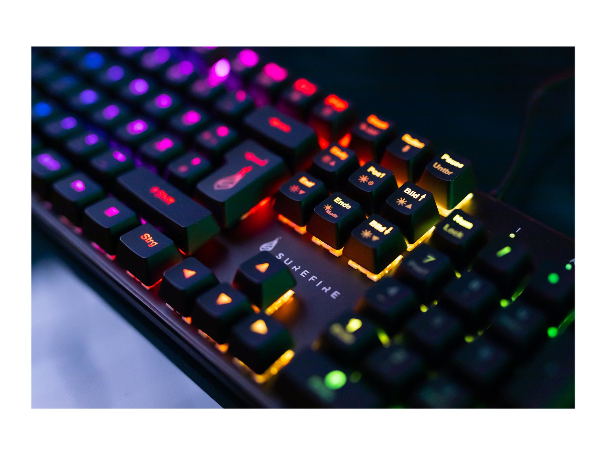 VERBATIM SUREFIRE KINGPIN M2 MECHANICAL MULTIMEDIA RGB GAMING KEYBOARD AZERTY FRENCH WCF (P)