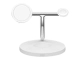 BELKIN BOOST CHARGE PRO MagSafe 3-in-1 Charging Stand Watch fast charge w PSU EU Power Supply White
