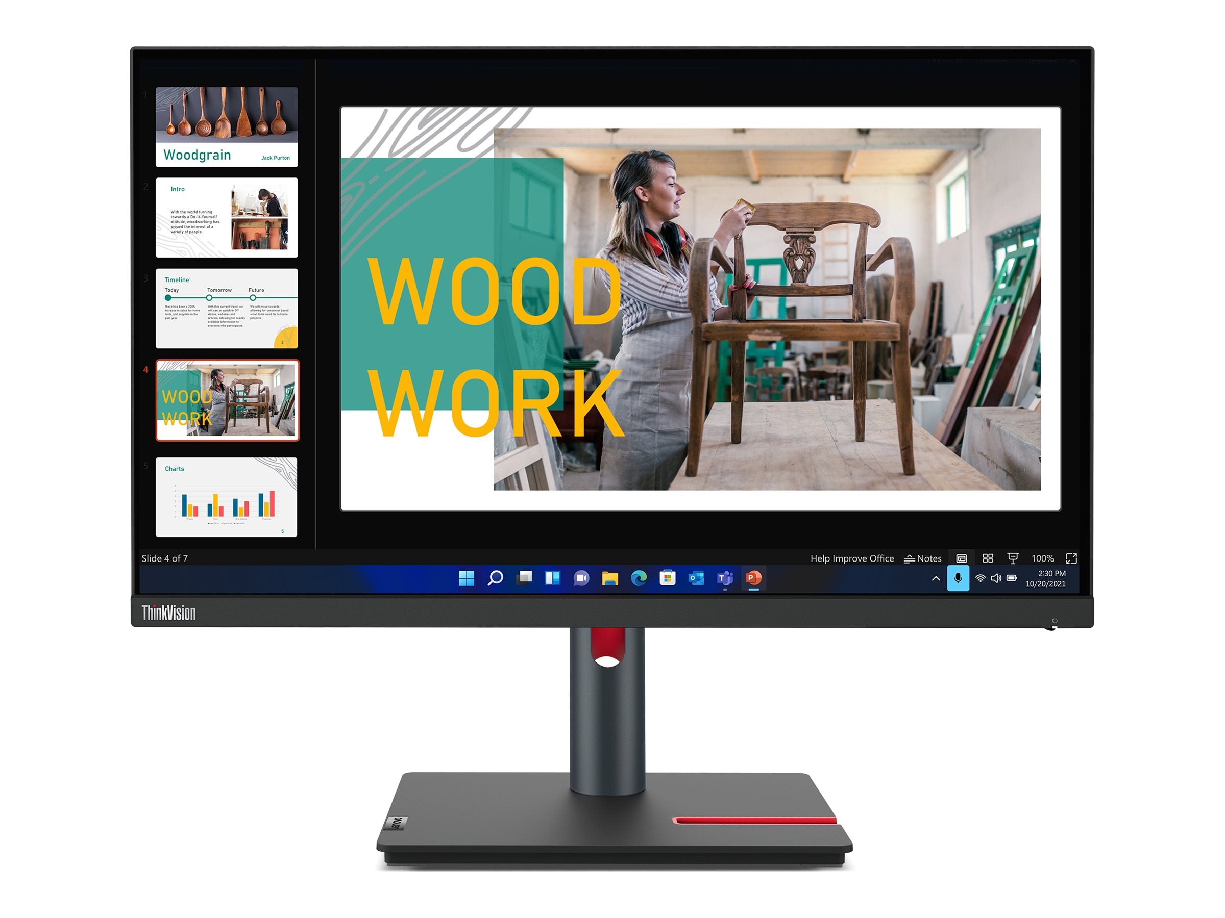 LENOVO ThinkVision P24q-30 23.8p Monitor HDMI DP 4xUSB 3.2