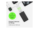 BELKIN Batterie externe 3 ports 10K avec câble USB-A vers USB-C noir