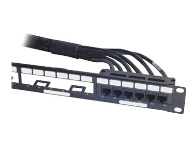 APC Data Distribution cable CAT6 UTP CMR 6XRJ-45 black 50FT 15.2M