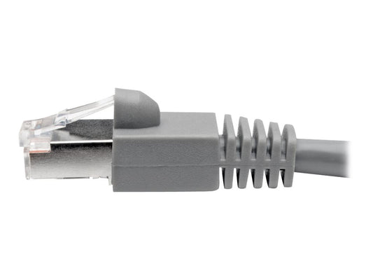 EATON TRIPPLITE Cat6a 10G-Certified Snagless Shielded STP Ethernet Cable RJ45m/M PoE Gray 7 ft. 2.13m