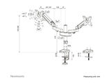 NEOMOUNTS DS70-750BL2 Support décran à fixer 17-27p - ressort à gaz