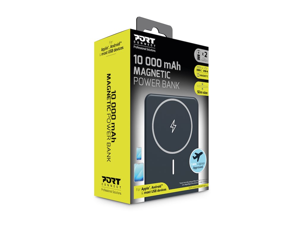 PORT DESIGNS Powerbank 10 000 mAh - Wireless Qi2