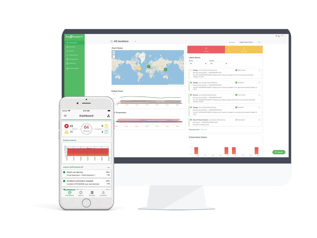 APC EcoStruxure IT Expert 100 nodes 1year billed monthly