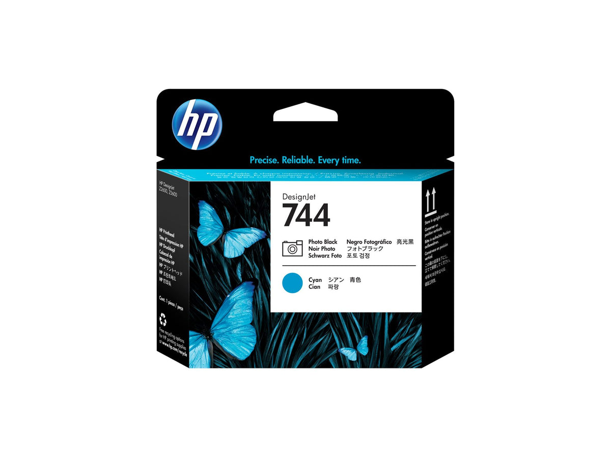 HP 744 original Printhead F9J86A Photo Black & Cyan