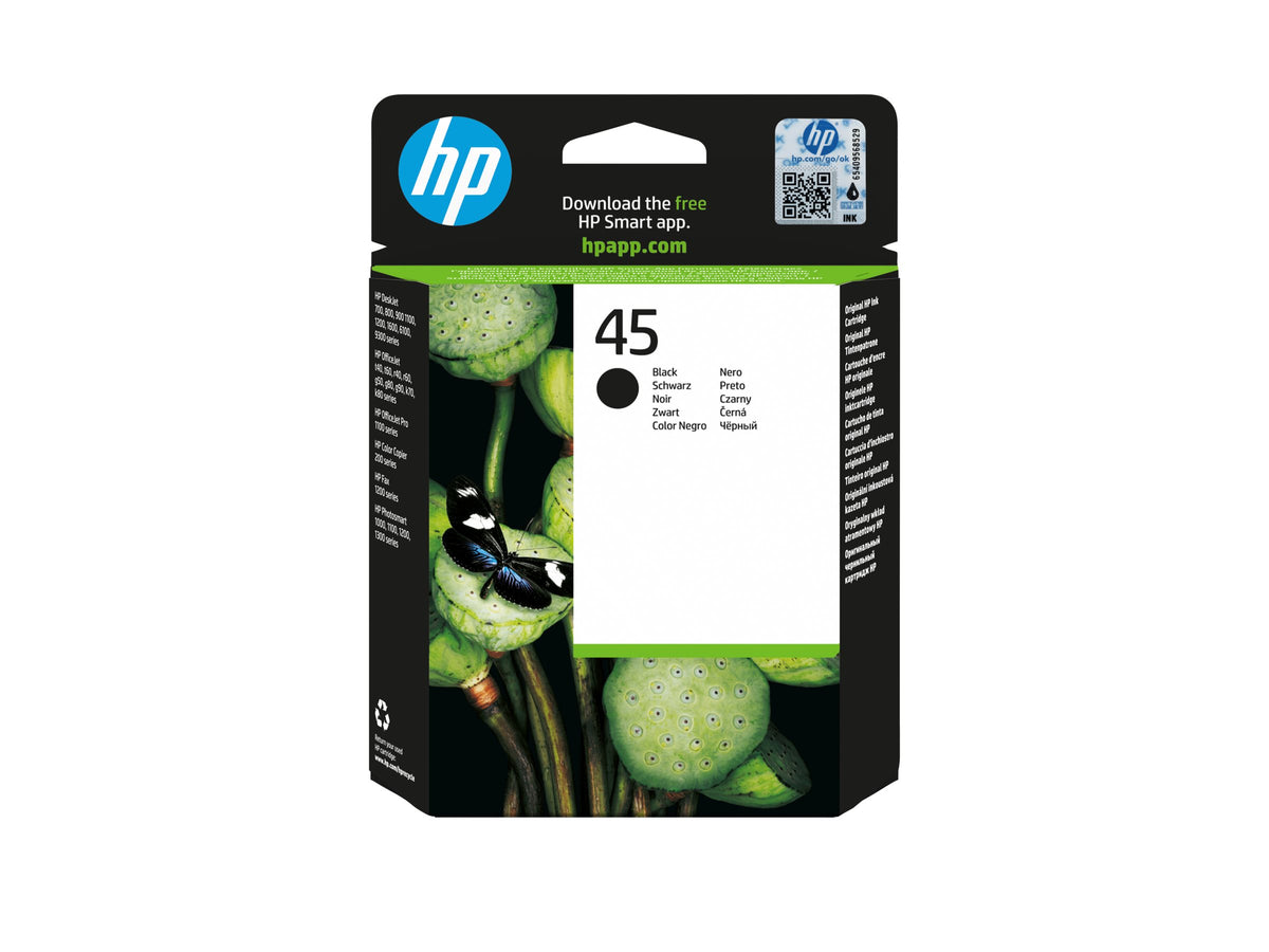 HP 45 original Ink cartridge 514645AE black high capacity 42ml 930 pages 1-pack