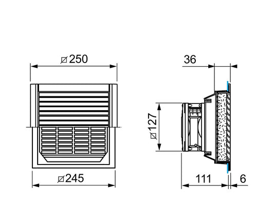 APC FILTERFAN 300M3/H 230V IP54