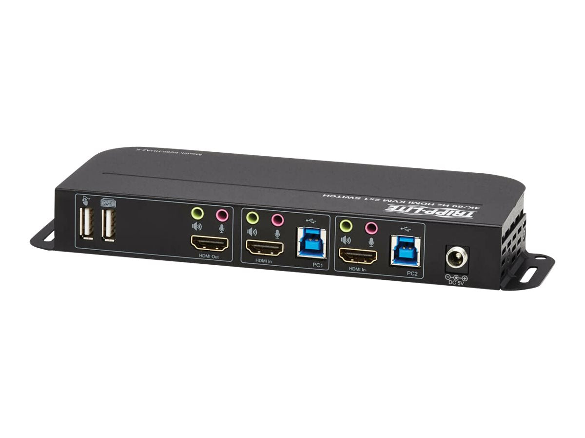 EATON TRIPPLITE HDMI KVM 2-Port 4K 60Hz 4 4 4 HDR HDCP 2.2 Support IR Remote and USB Cables KVM/audio/USB switch 2 x KVM