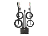 LINDY 2 Port DisplayPort 1.2 USB Type C USB 2.0 & Audio Cable KVM Switch