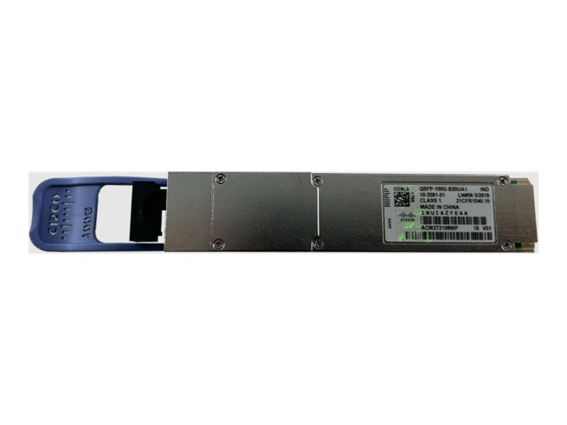CISCO 100GBASE QSFP Transceiver BD 20km upstream LC Simplex SMF