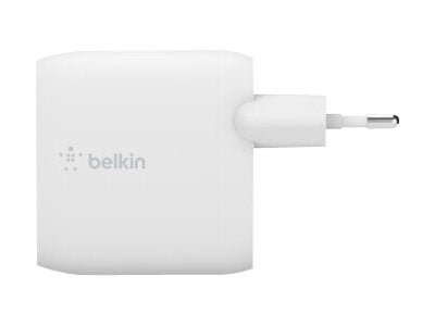 BELKIN BOOST CHARGE 24w USB-A Dual Wall Charger w/ 1m A-C White