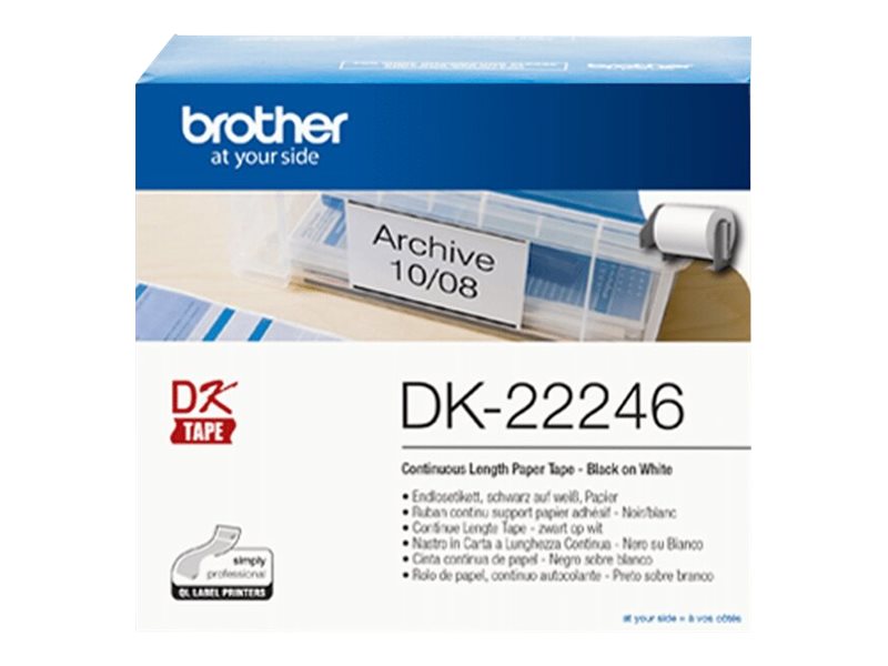 BROTHER Ruban DK tapes - Rouleau continu adhesif 103,6 mm x 30,48 m