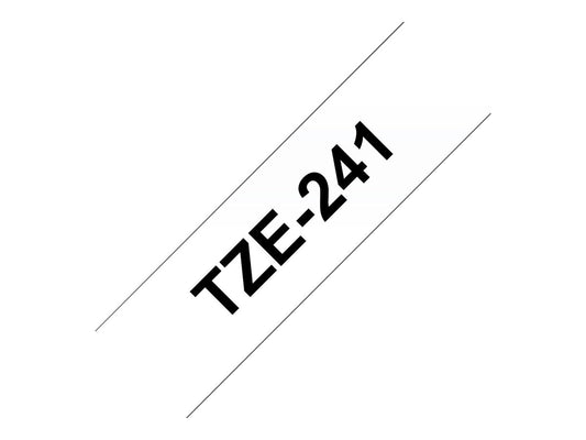 BROTHER P-TOUCH TZE-241 noir sur blanc 18mm pièce