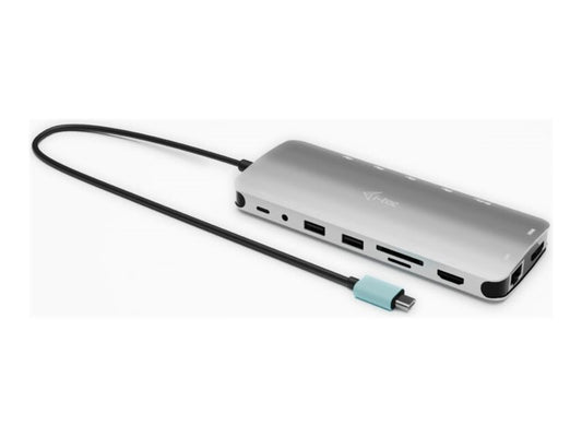 I-TEC USB-C Metal Nano Dock 2x HDMI 1x USB-C Video 1x GLAN 1x Audio/Mic 1xSD/microSD 1x USB 3.2 3x USB-C 3.2 Gen2 2x USB 2.0 PD140W
